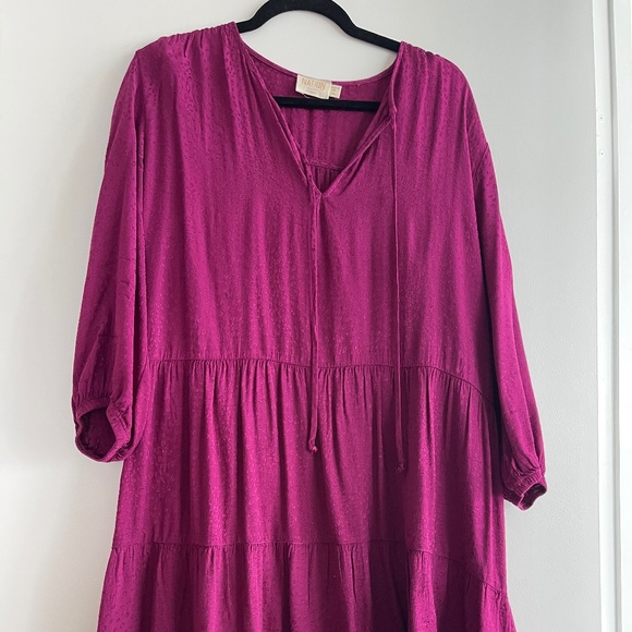 Berry colored bohemian dress - Picture 1 of 4